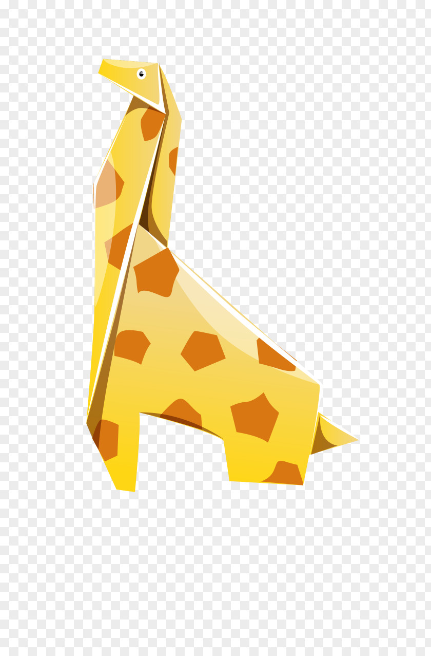 Cartoon Giraffe Paper Northern Crane Origami PNG