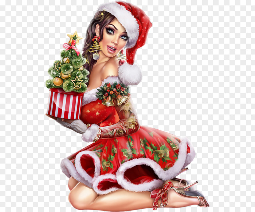 Christmas Ornament Woman PNG