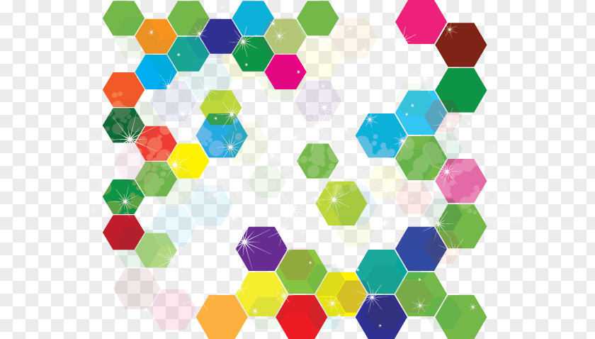Color Gears Hexagon Illustration PNG