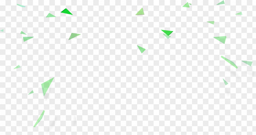 Green Triangle Splash Floating Material Pattern PNG
