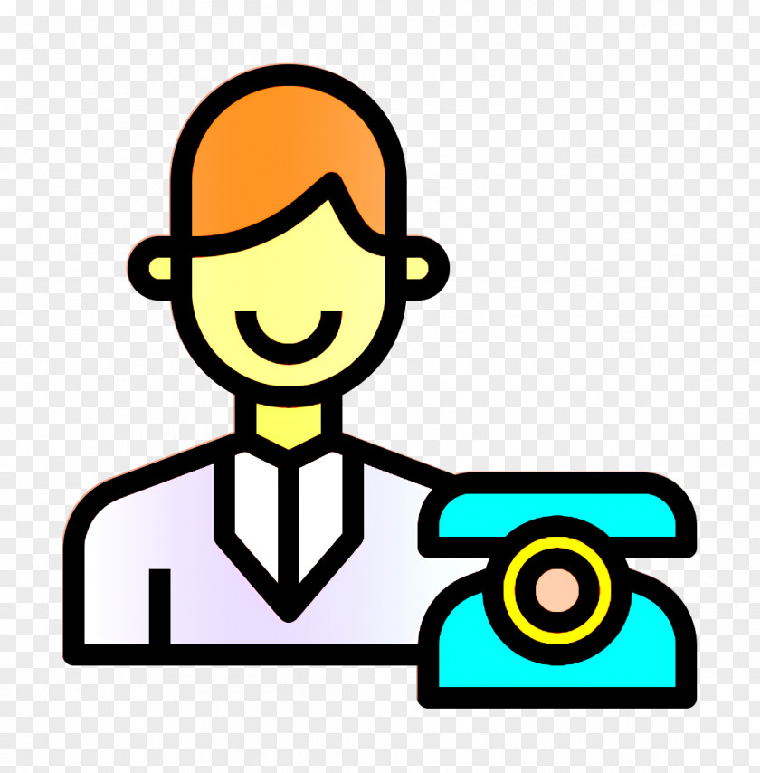 Reception Icon Receptionist Contact And Message PNG