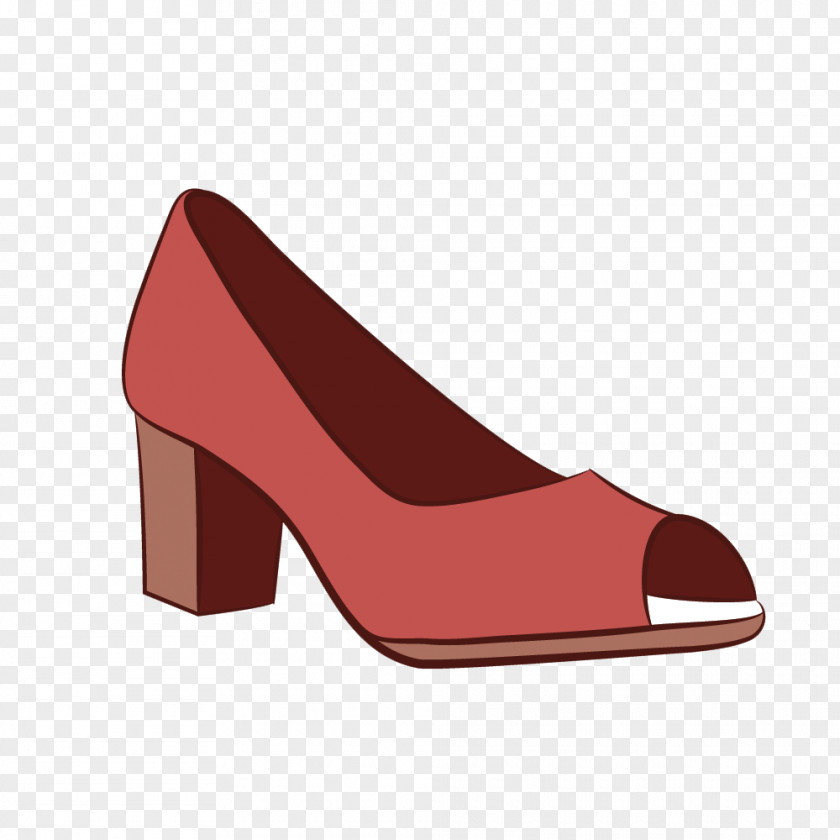 Vector Creative Hand-painted Fish Head Thick Heels Clip Art PNG