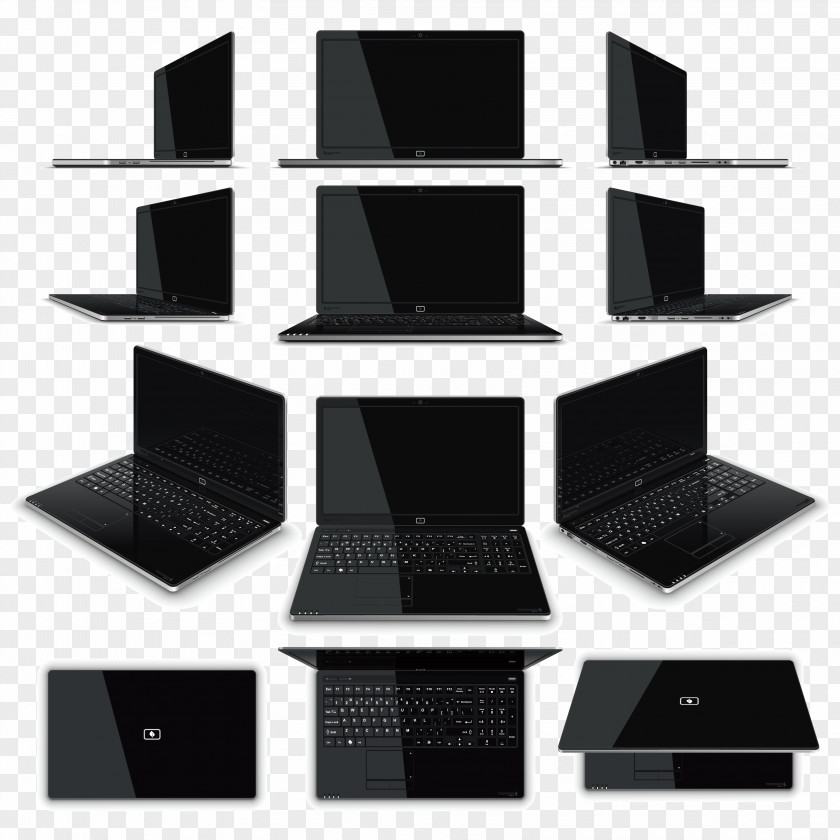 Vector Notebook Computer Material Each Angle Laptop Royalty-free Illustration PNG
