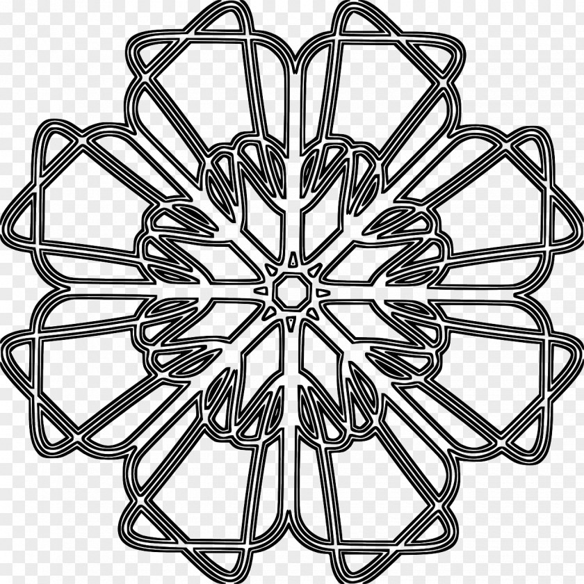 White Ornament Rosette Coloring Book Rose Window PNG