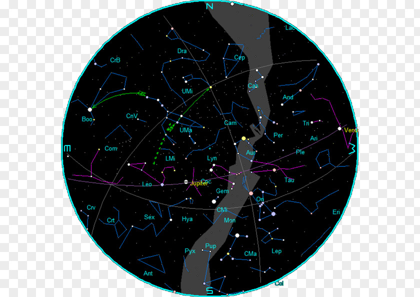 8th March Northern Hemisphere Star Chart Southern Equinox Constellation PNG