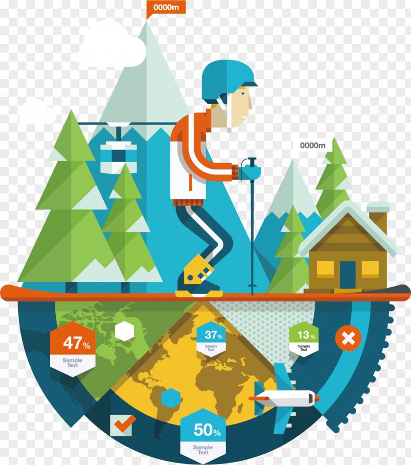 Biathlon Ornament Infographic Image Illustration Vector Graphics PNG