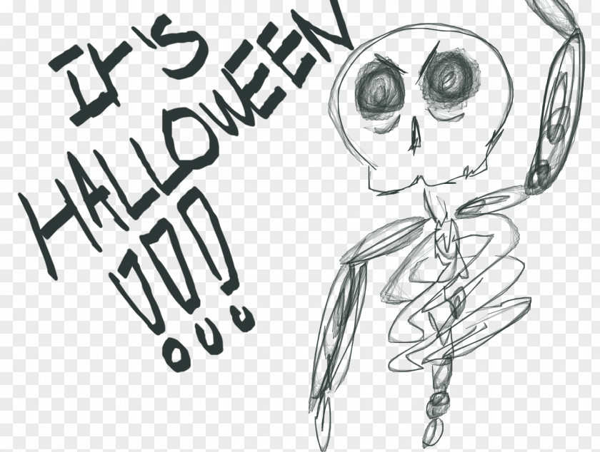 Skeleton Drawing Spooky Scary Skeletons Sketch PNG