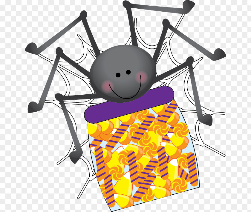 Cartoon Spider With Candy PNG