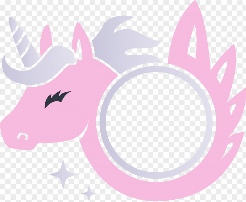 Pink Head Cartoon Sticker Circle PNG