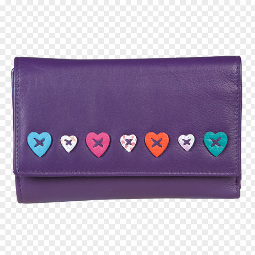 Trifold Wallet Coin Purse Leather Violet Pocket PNG
