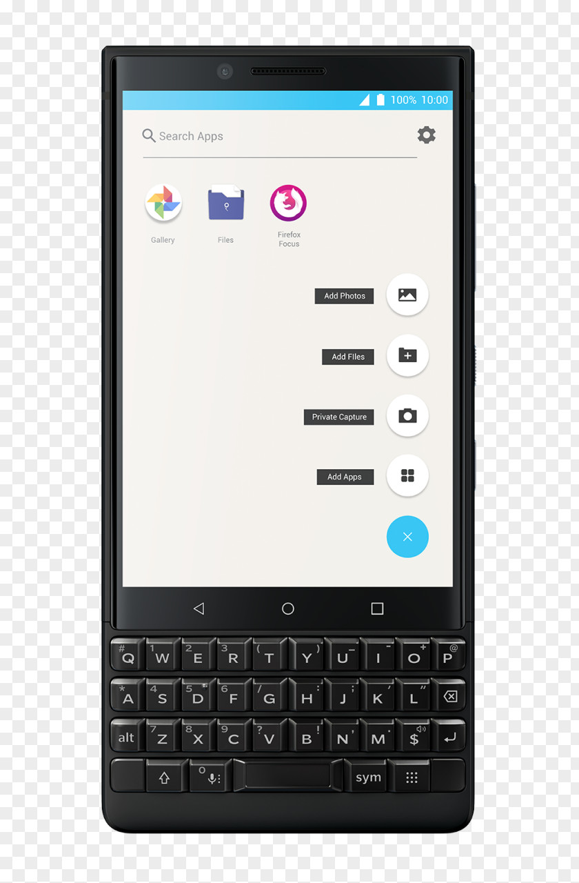 Blackberry BlackBerry KEYone Key2 Smartphone (Unlocked, 64GB, Silver) Mobile PNG