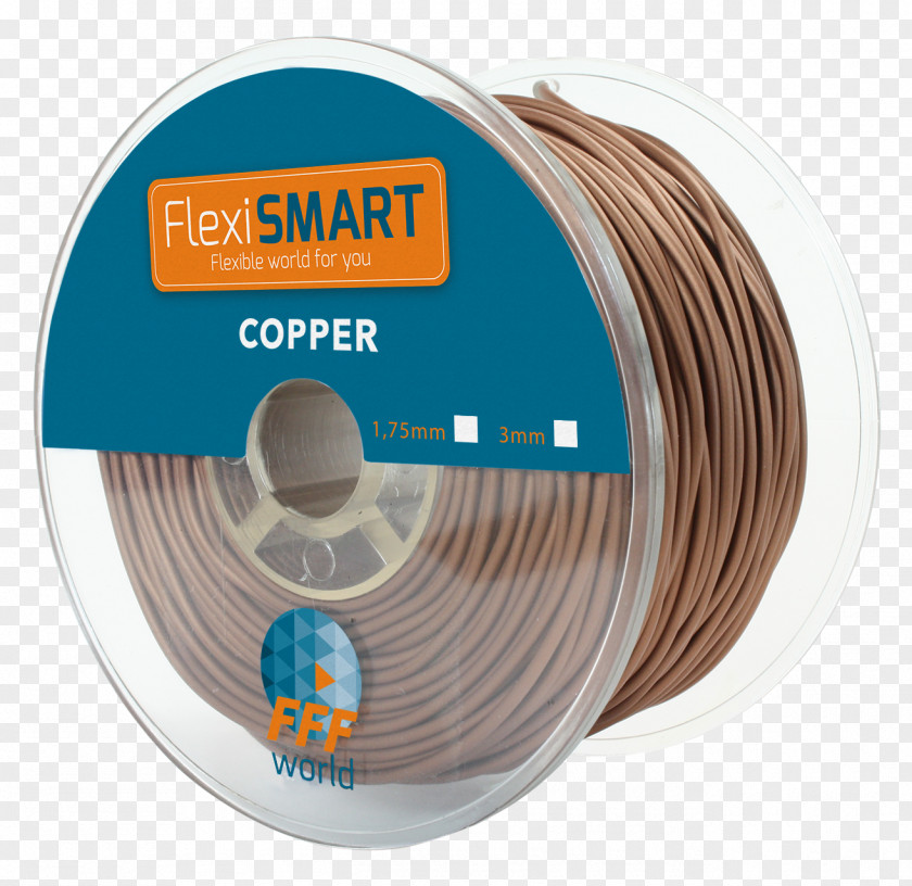 Copper FFF World S.L. Wire Electrical Filament 3D Printers Printing PNG