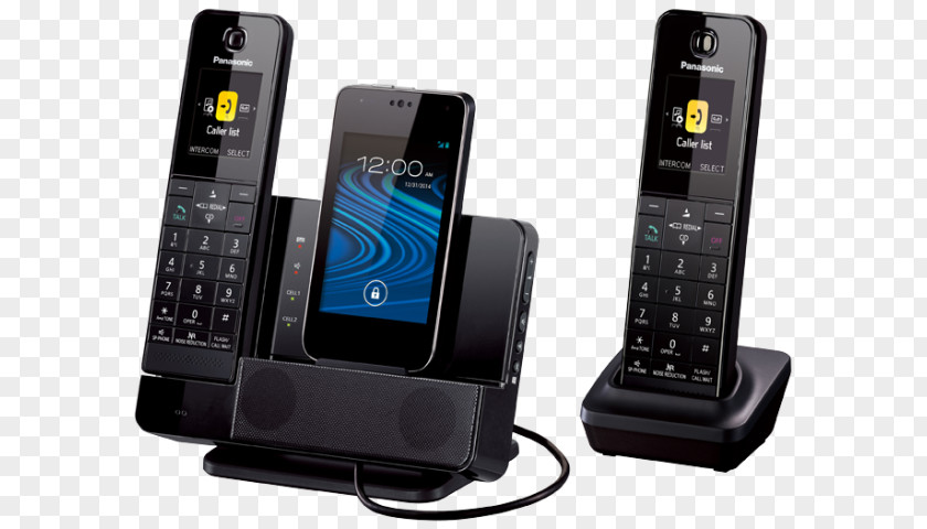 Digital Enhanced Cordless Telecommunications Panasonic Telephone Handset PNG