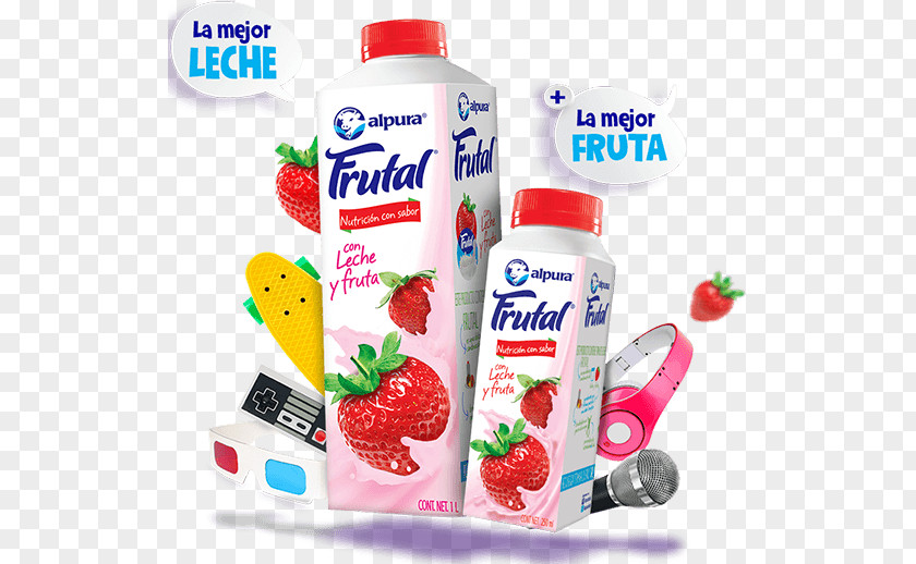 Strawberry Milk Licuado Fruit Alpura PNG