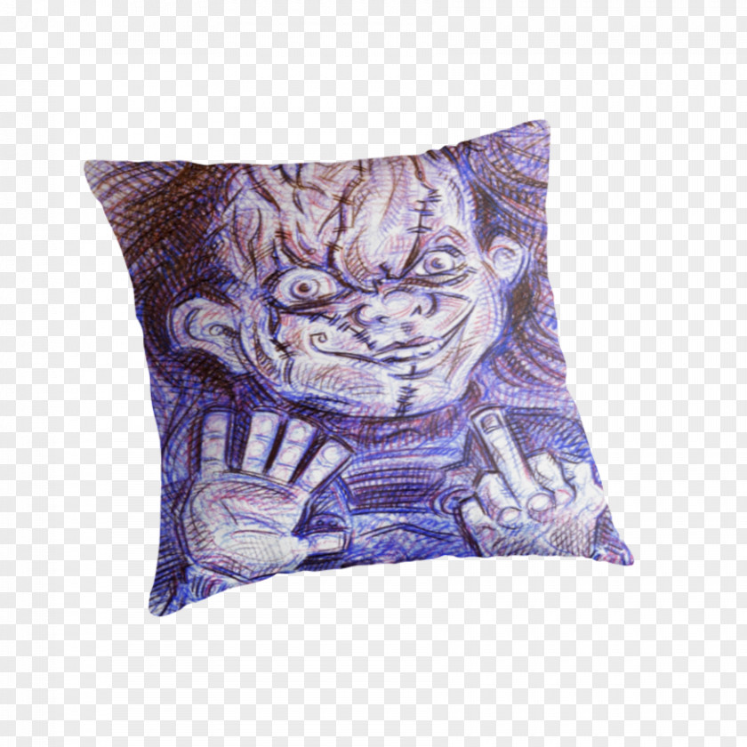 Chucky Throw Pillows Lavender Cushion Lilac Violet PNG