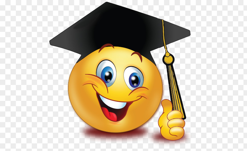 Smiley Graduation Ceremony Emoticon Emoji Graduate University PNG