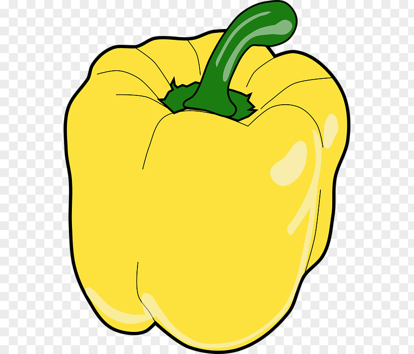 Yellow Pepper Bell Vegetable Favicon Clip Art PNG