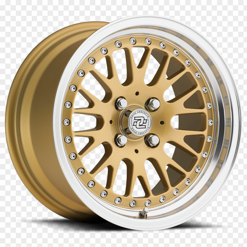 Gold Rimmed Rim Alloy Wheel Tire PNG