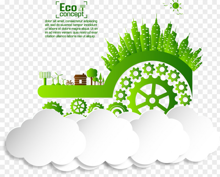 Vector Green City Infographic Ecology PNG
