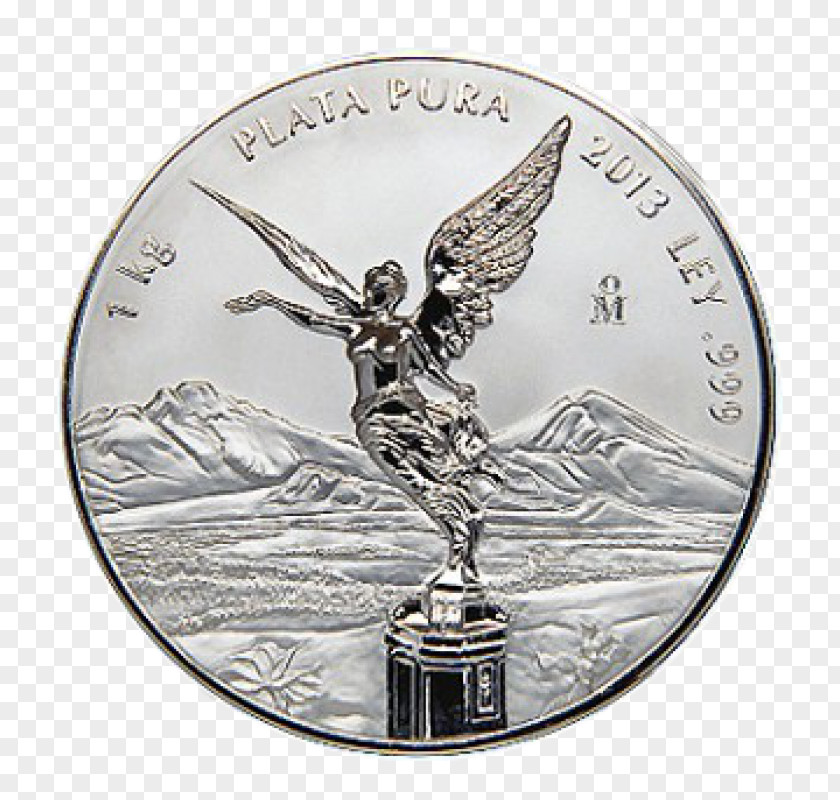 Coin Libertad Mexico Silver PNG
