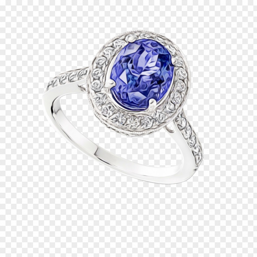 Sapphire Amethyst Body Jewellery Ring PNG