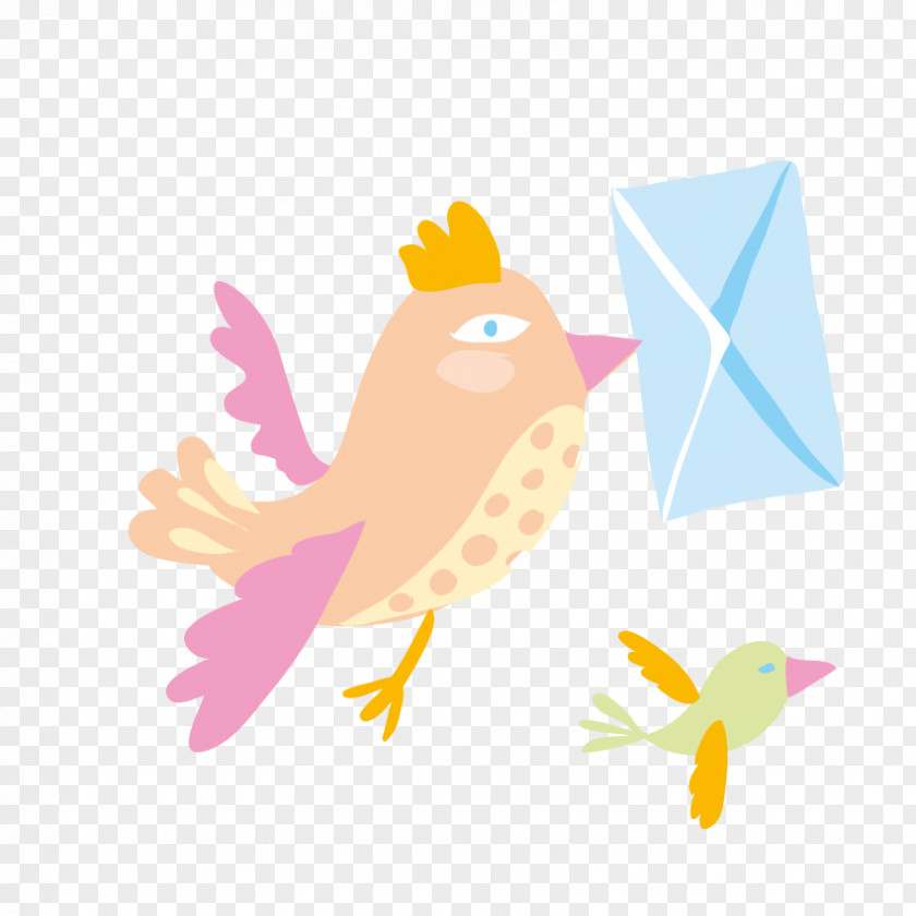 Hand-painted Bird Messenger Download Icon PNG
