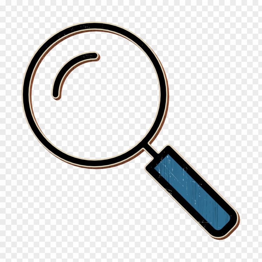 Symbol Magnifier Search Icon Business Set PNG