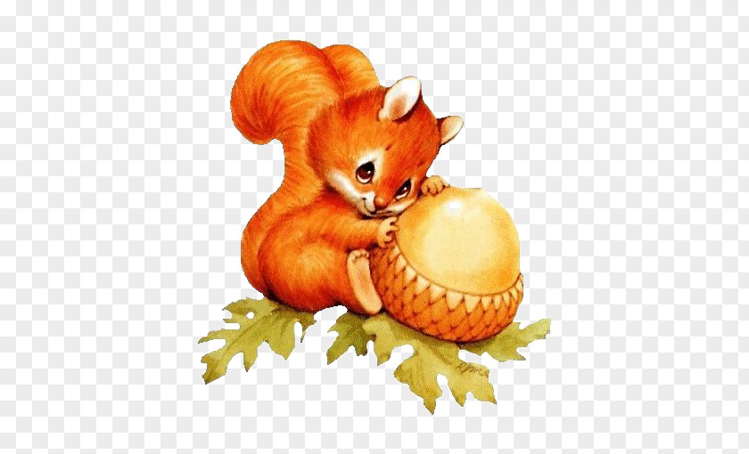 Vintage Squirrel Raccoon Chipmunk Cuteness Clip Art PNG