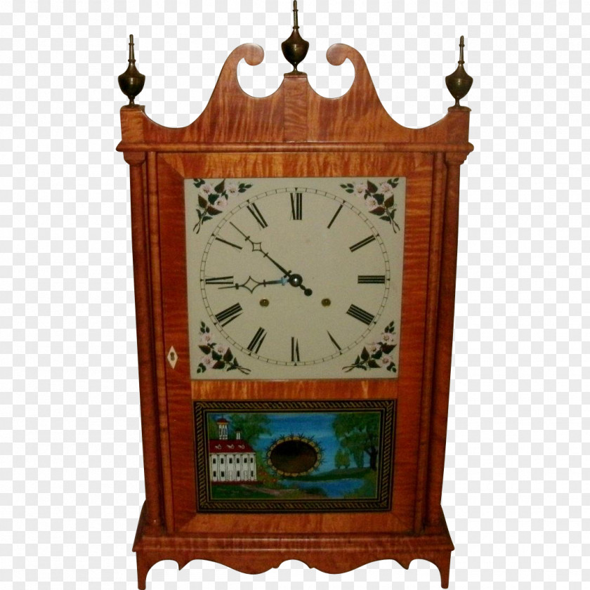 Clock Flame Maple Tiger Bench PNG