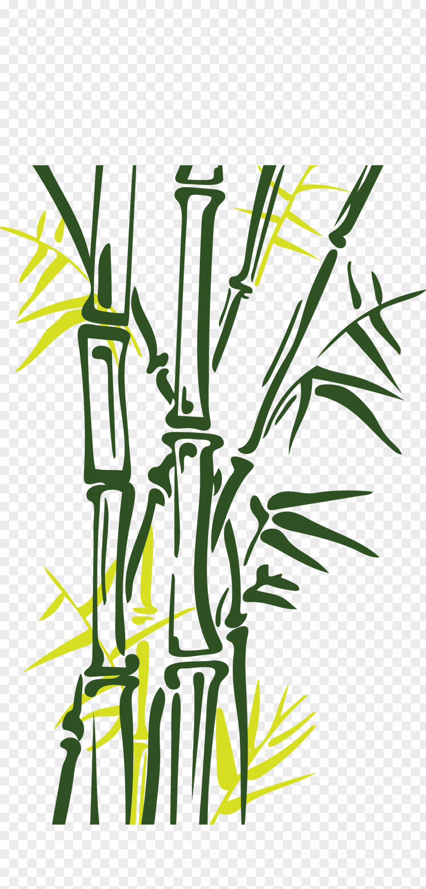 Hand-painted Bamboo Euclidean Vector Painting Illustration PNG