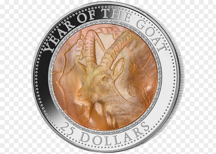 Coin Silver Goat Nacre PNG
