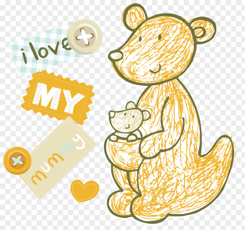 Cute Kangaroo Cartoon Illustration PNG