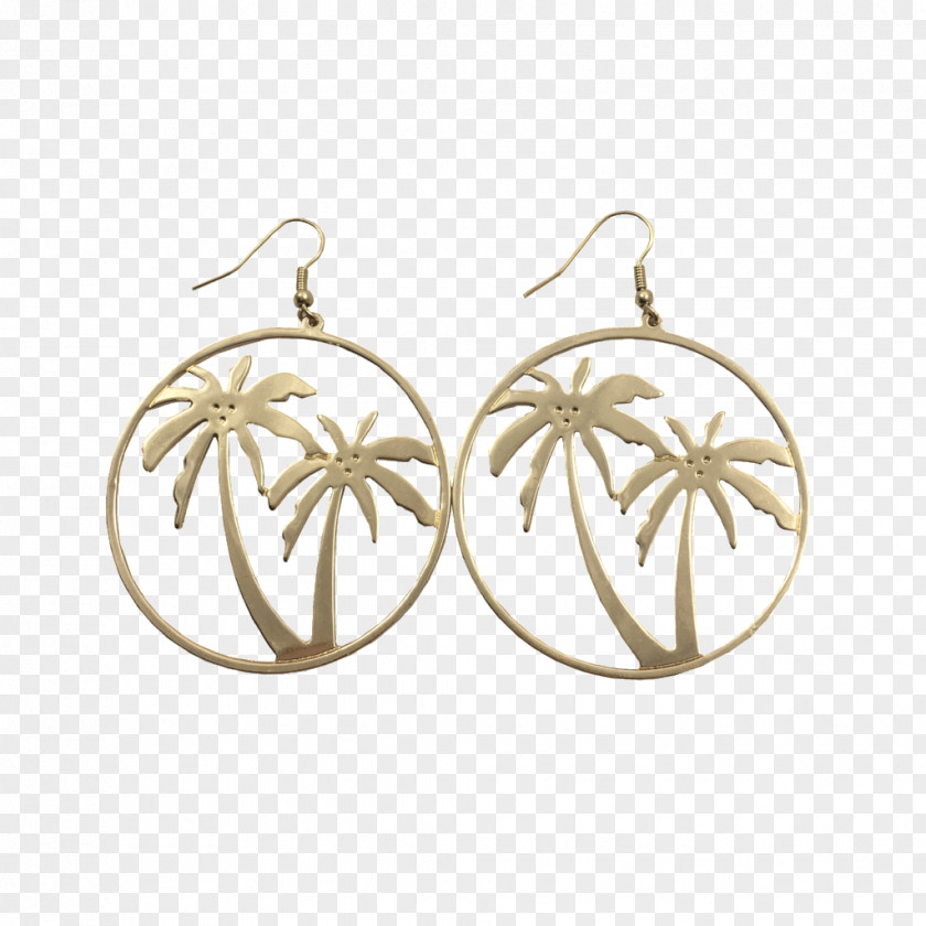 Gold Palm Tree Earring Body Jewellery PNG