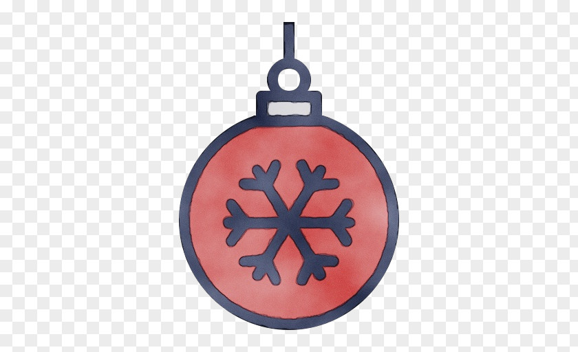 Snowflake Ornament Orange PNG