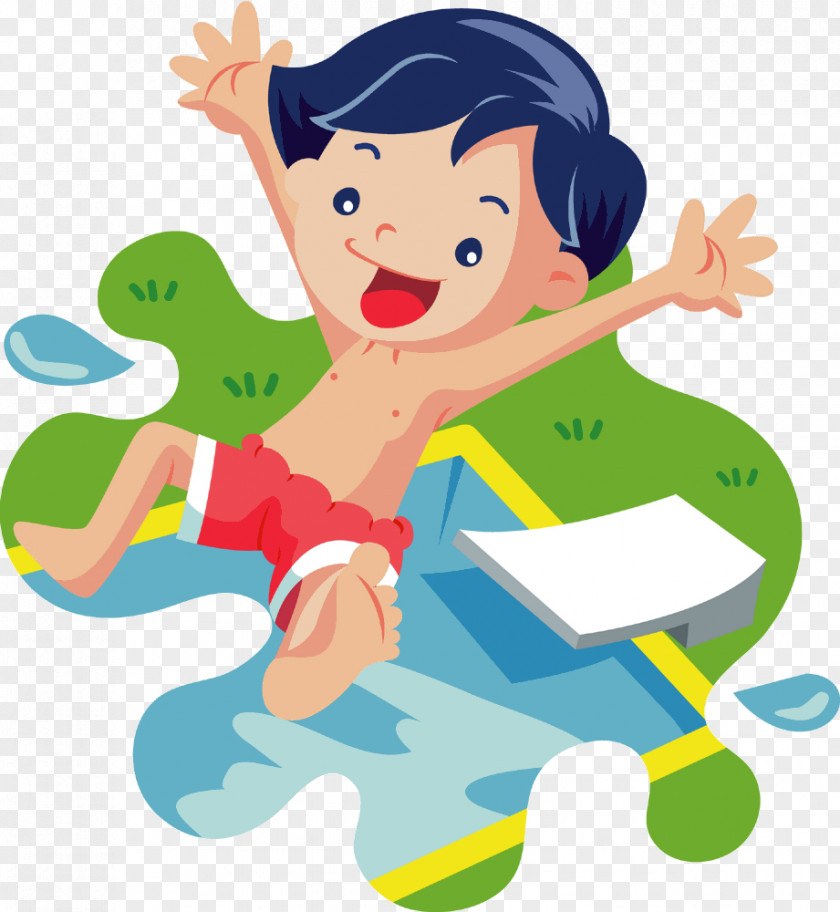 Summer Season Swimming Pool Birthday Clip Art PNG