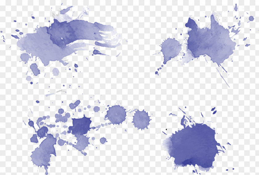 Vector Watercolor Ink Jet Painting Euclidean PNG