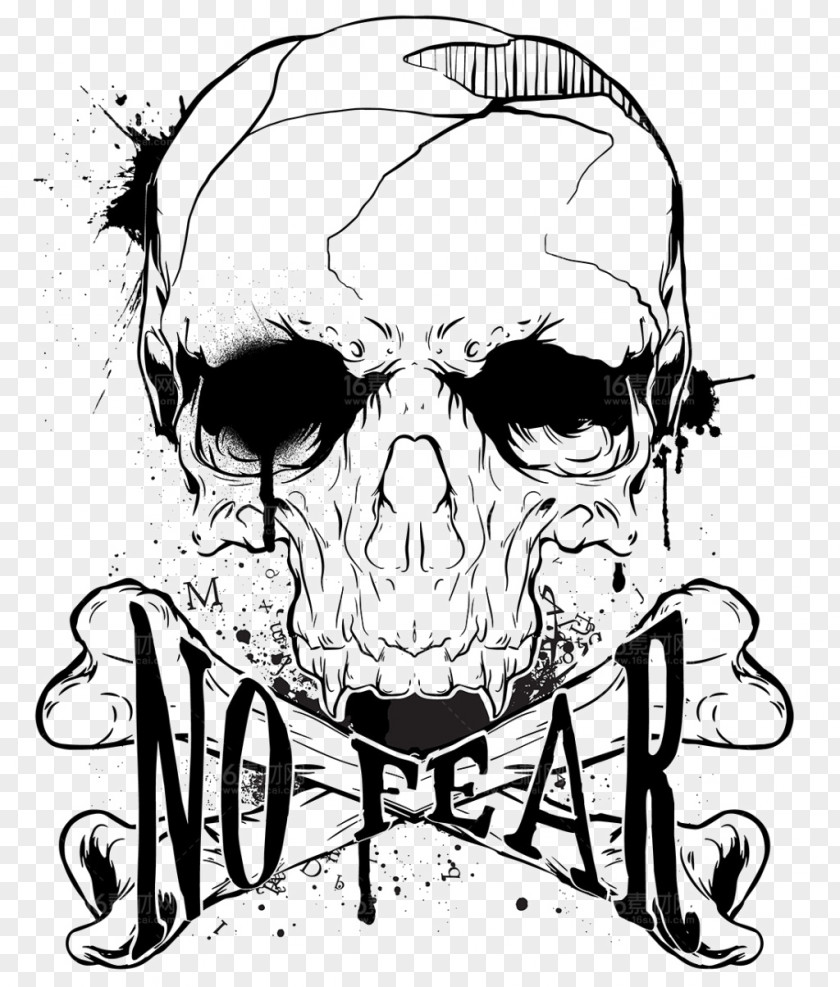 Black Skull T-shirt Graphic Design PNG