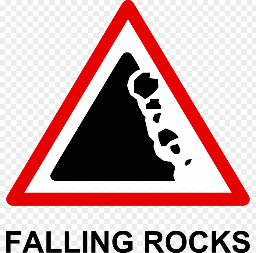 Falling Rocks Traffic Sign Logo DaFont Brand PNG