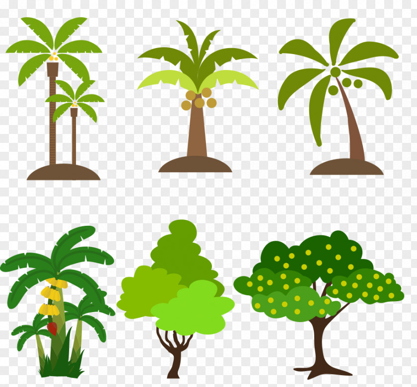 Hand-painted Trees Collection Tree Clip Art PNG