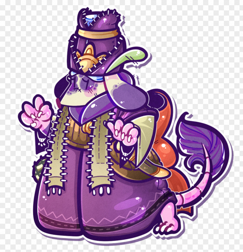 Rat & Mouse Cartoon Purple PNG