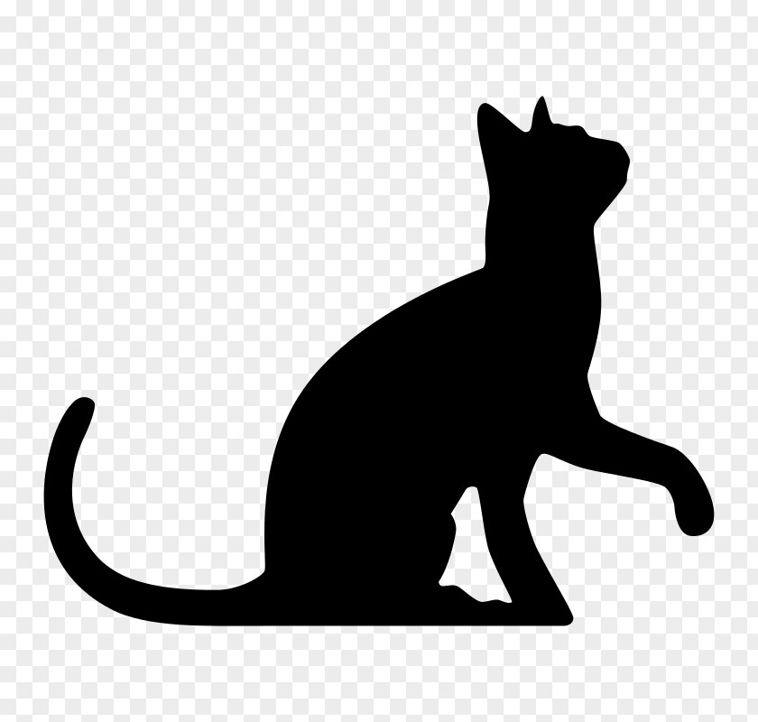 Silhouette Sphynx Cat Kitten Clip Art PNG