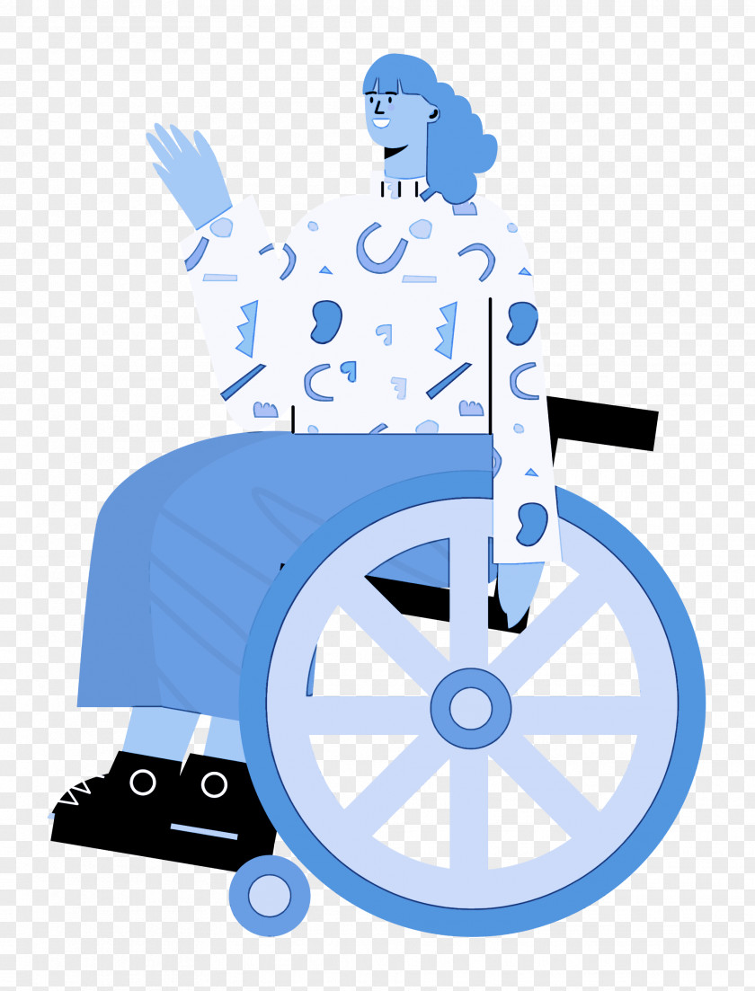 Sitting On Wheelchair Woman Lady PNG