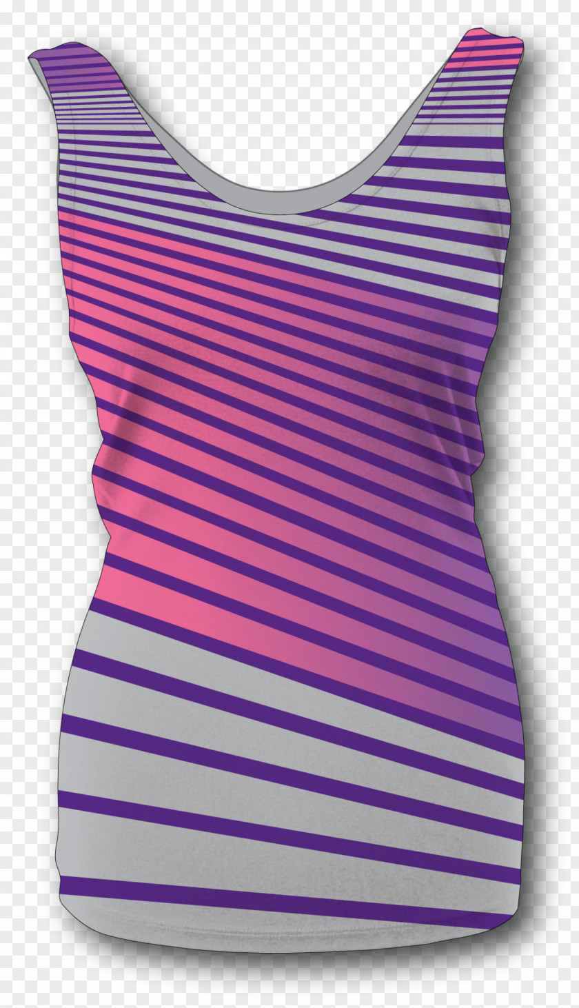 Women's European Border Stripe Sleeveless Shirt RAZA Design, LLC Top PNG
