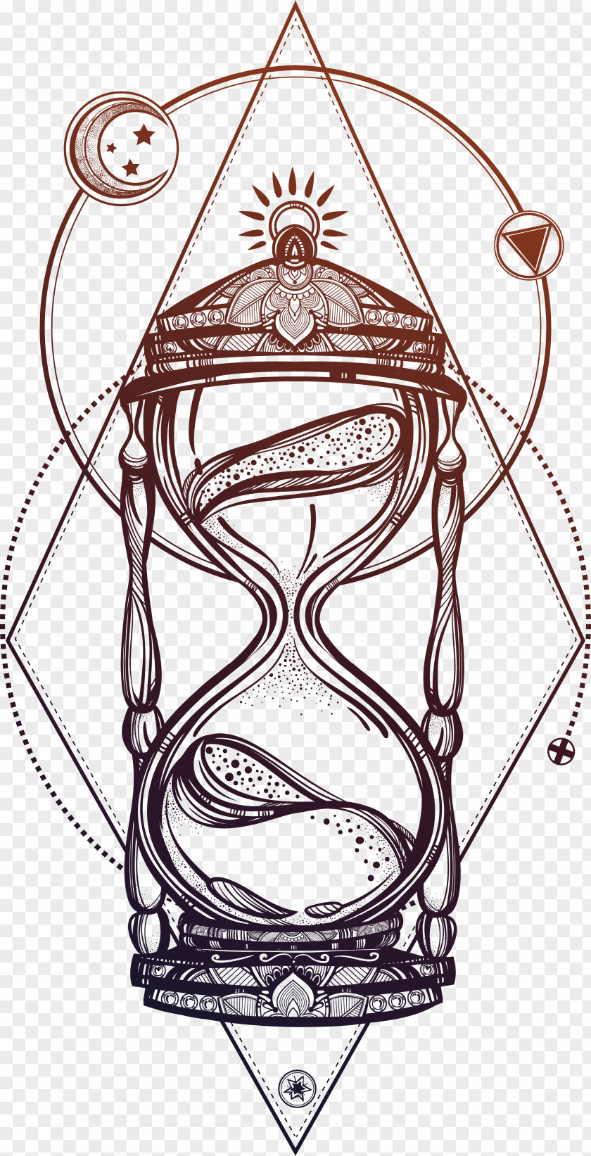 Beautiful Hand-painted Hourglass Drawing Royalty-free PNG