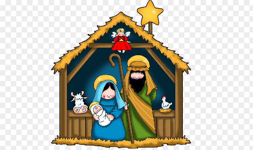 Christmas Scene Nativity Of Jesus Holy Family Clip Art PNG