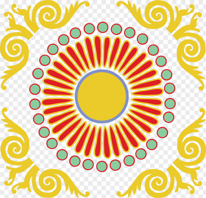 Indian Mandala Symbol Tapestry PNG