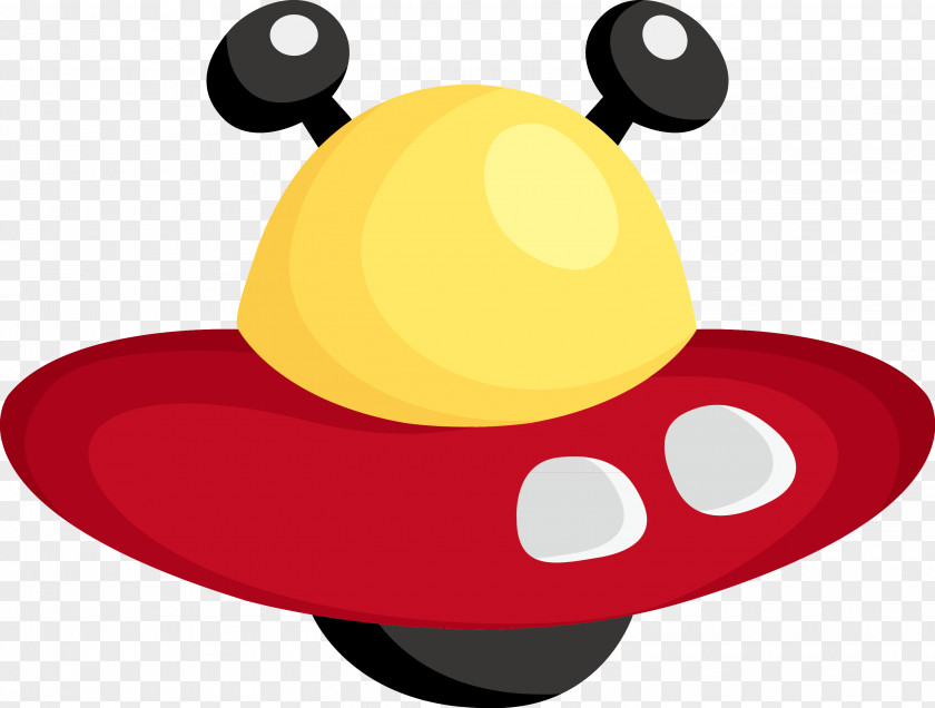 Red Hat Material Unidentified Flying Object Cartoon Saucer PNG