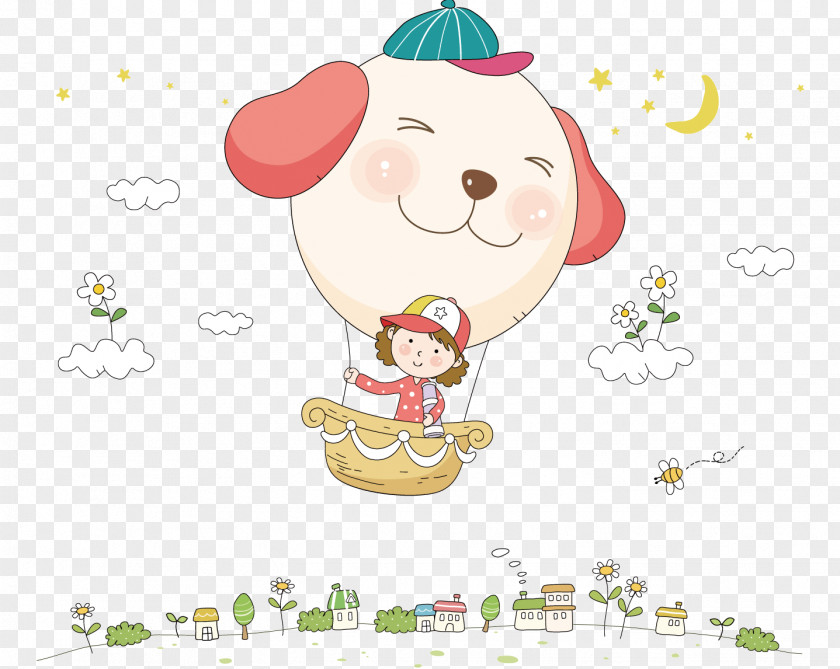 Sweet Baby Cartoon Balloon Illustration PNG