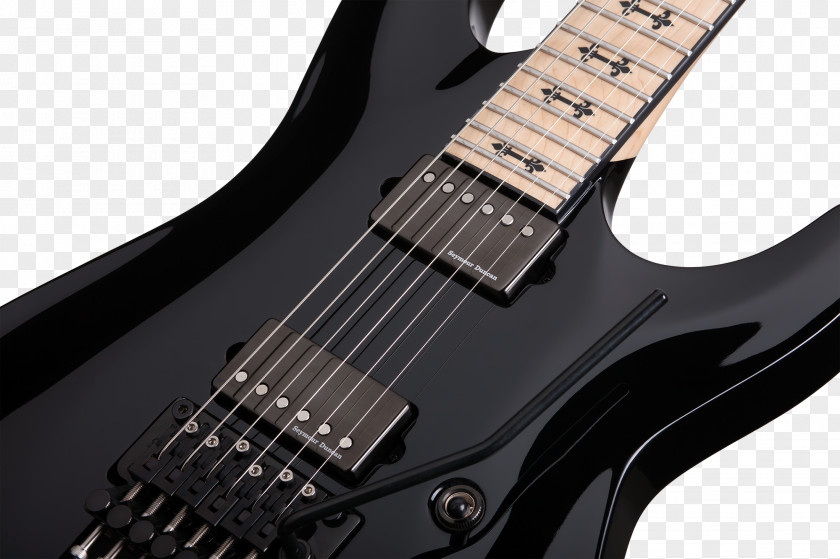 Electric Guitar Bass Schecter Research Seven-string PNG