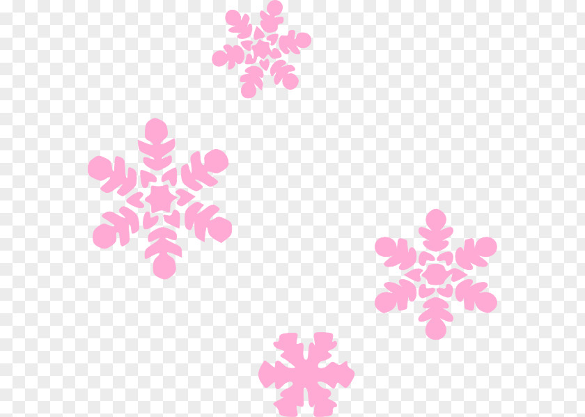 Pink Light Snowflake Clip Art PNG
